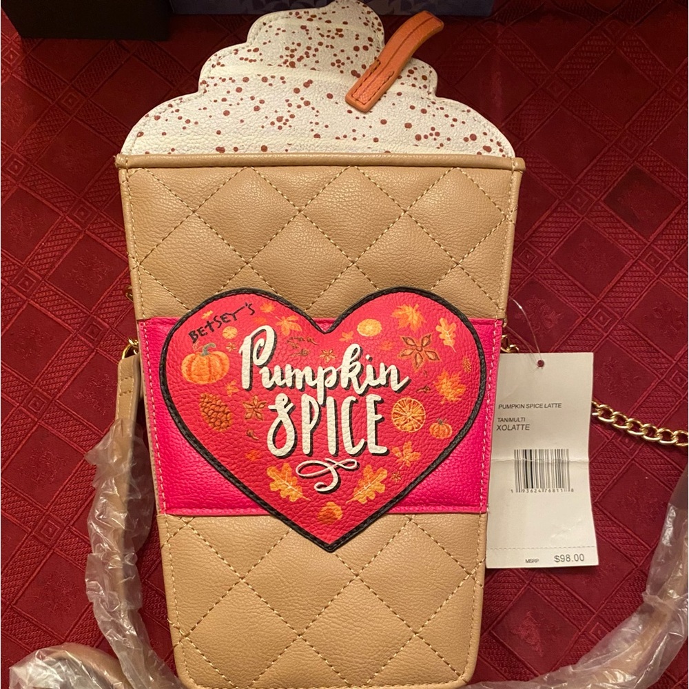 Betsy Johnson pumpkin & spice purse